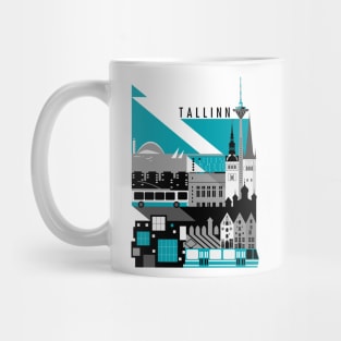 Tallinn. Sini-must-valge. Mug